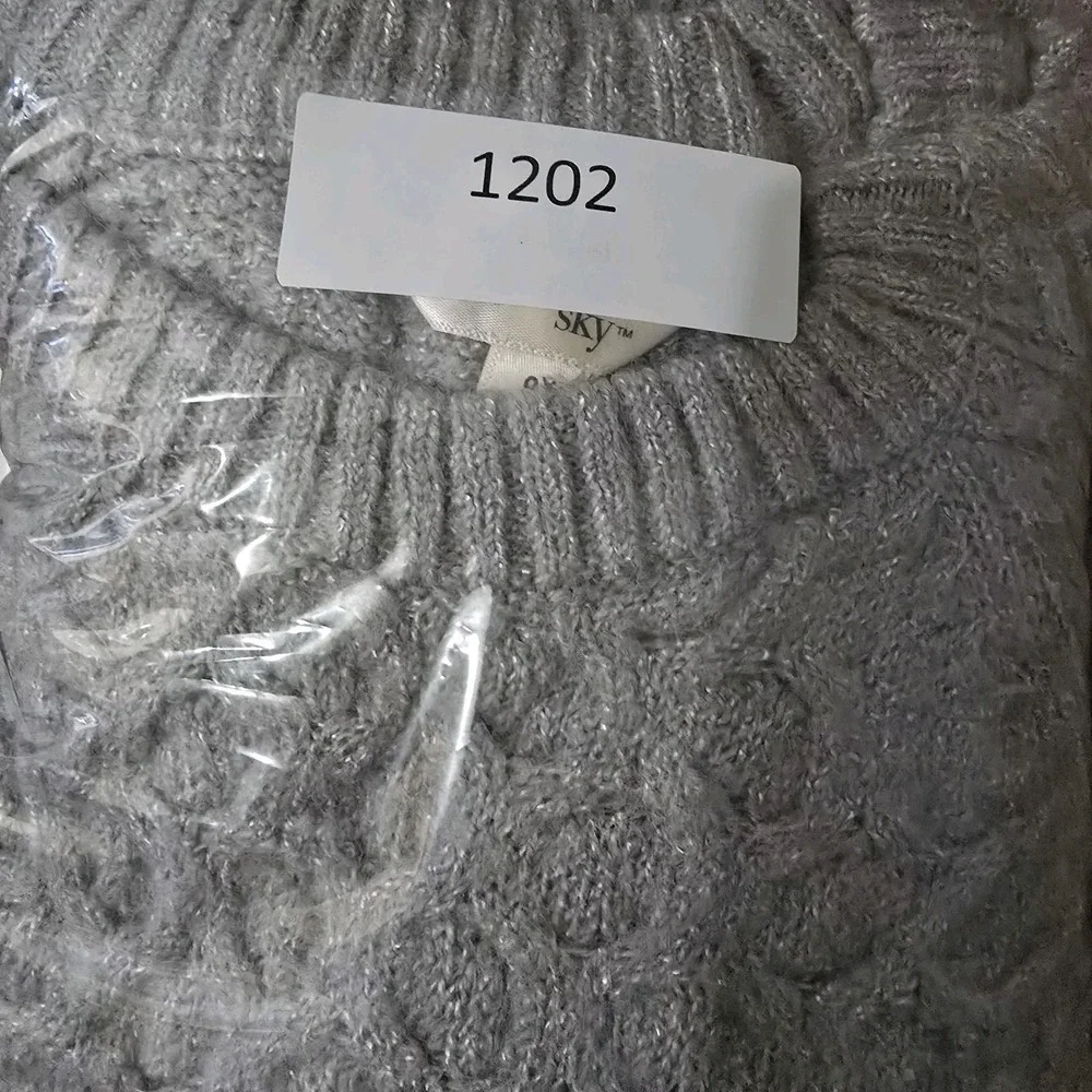Terra & Sky Grey Plus‎ Crew Neck Long Sleeve Neutral Super Soft Sweater 0X 14W